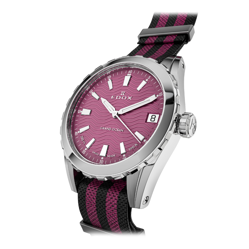 Edox Grand Ocean Date Ladies 33mm 53103-3NAVN-VION