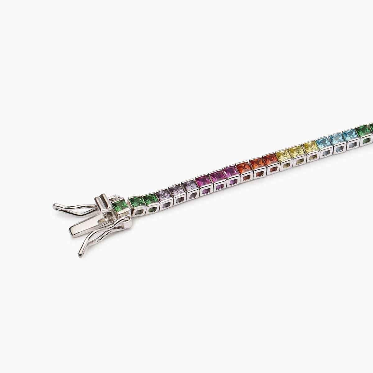 Tennis bracelet with multicolor zircons Mabina 533881-18