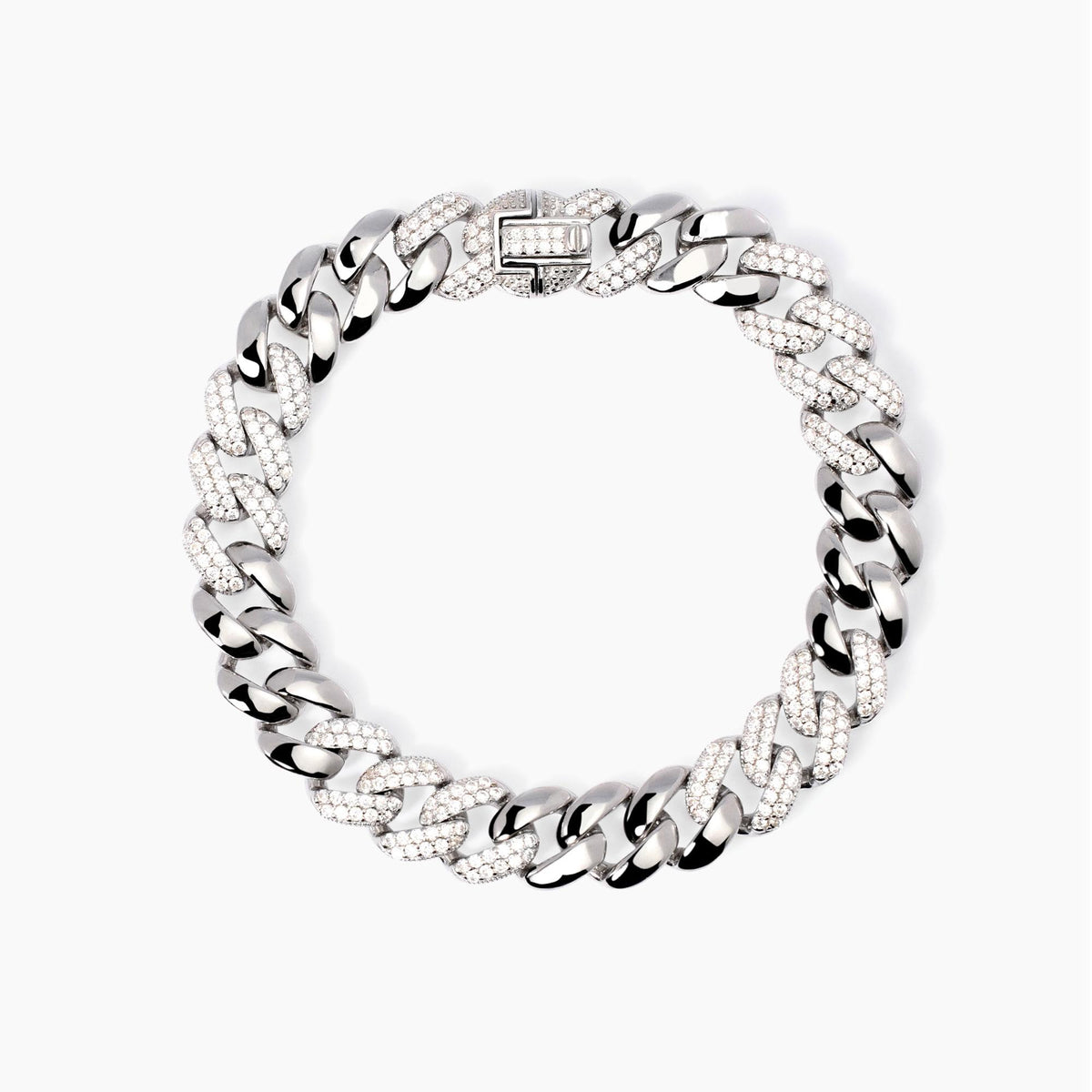 Mabina Silver Bracelet Groumette Chain and Zirconia 533965-18