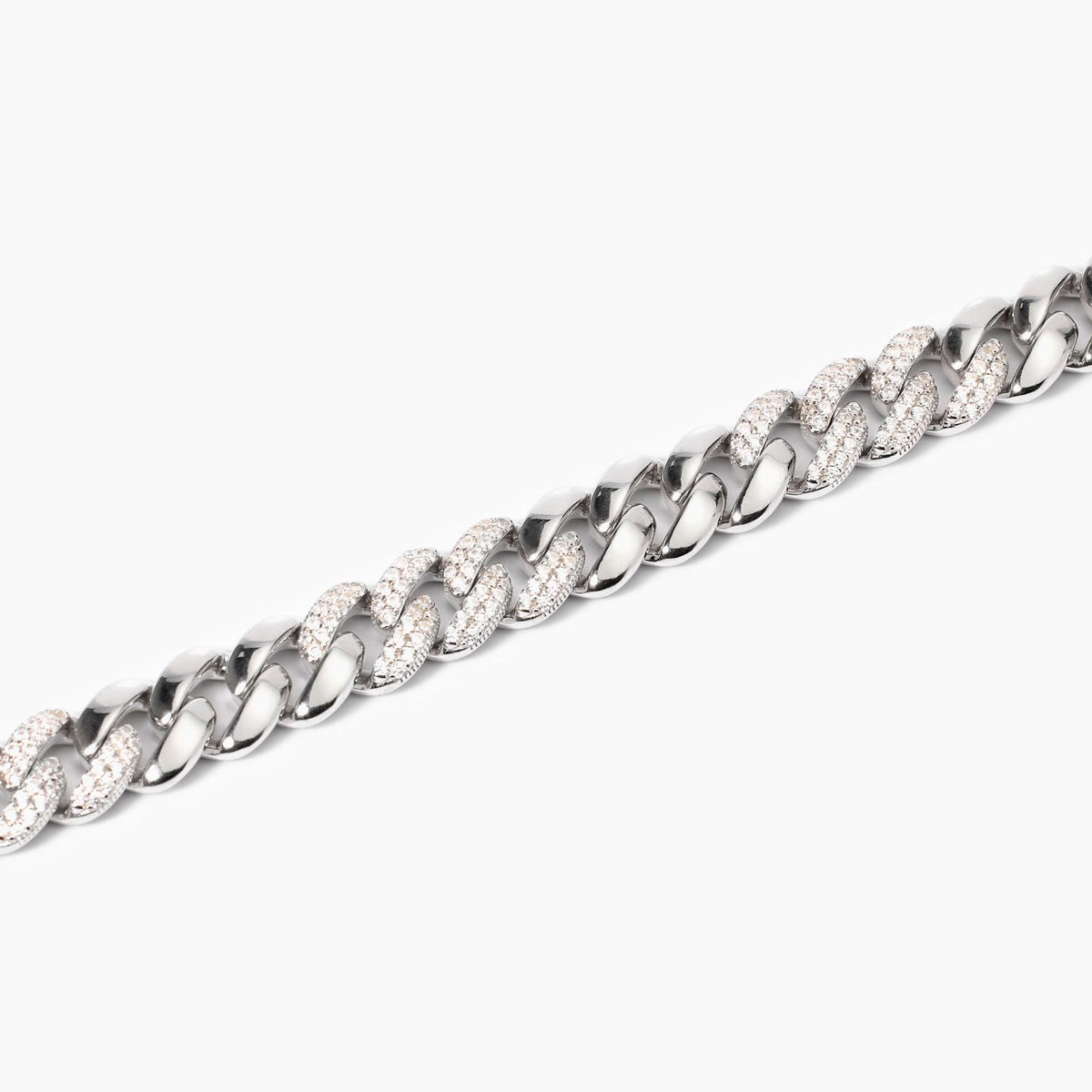 Mabina Silver Bracelet Groumette Chain and Zirconia 533965-18