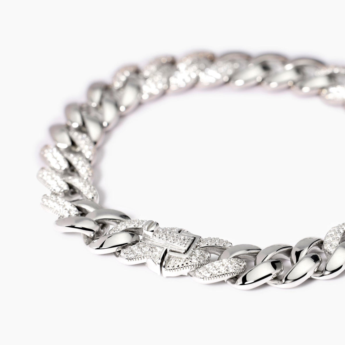 Mabina Silver Bracelet Groumette Chain and Zirconia 533965-18