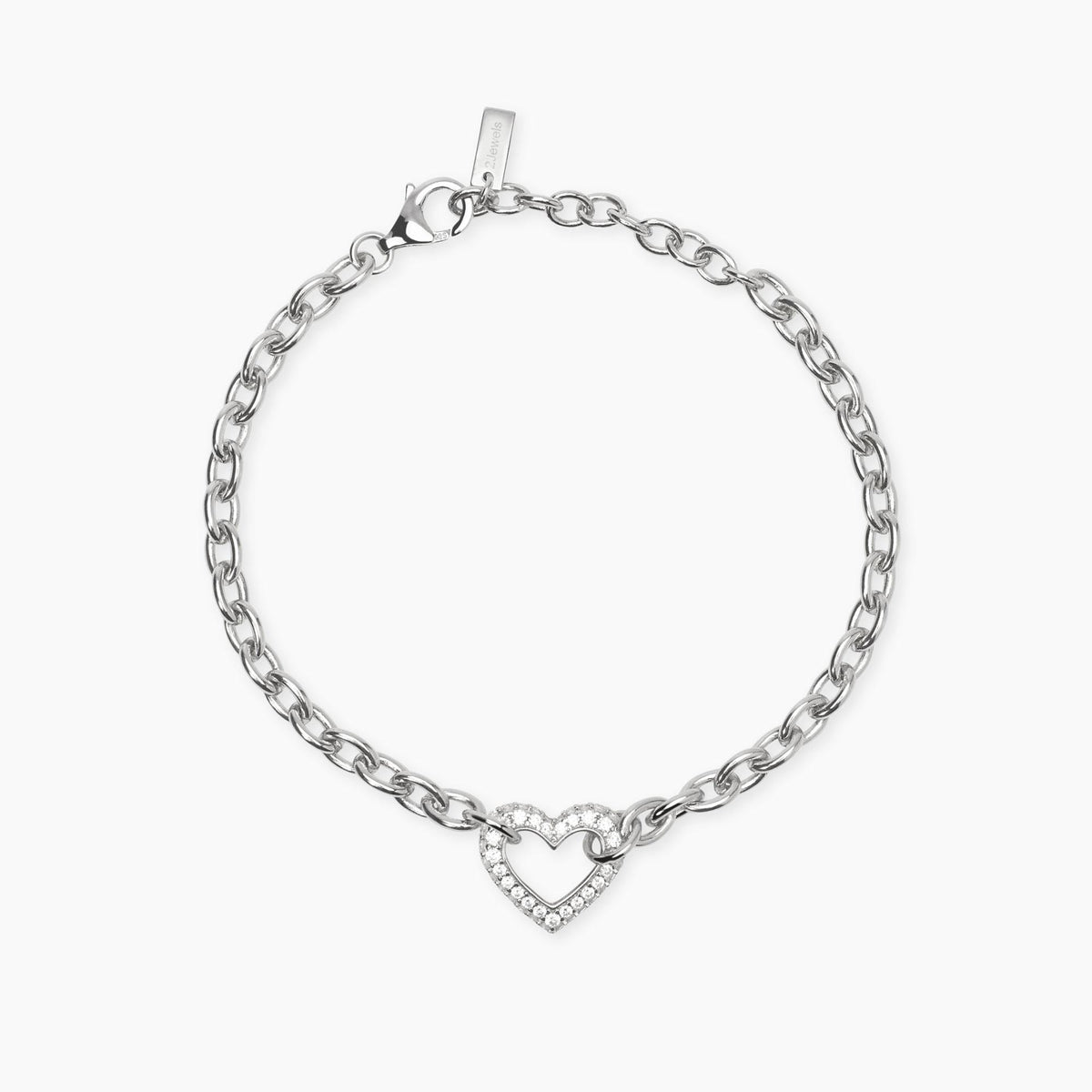 Bracciale con catena rolò e cuore Mabina 534102