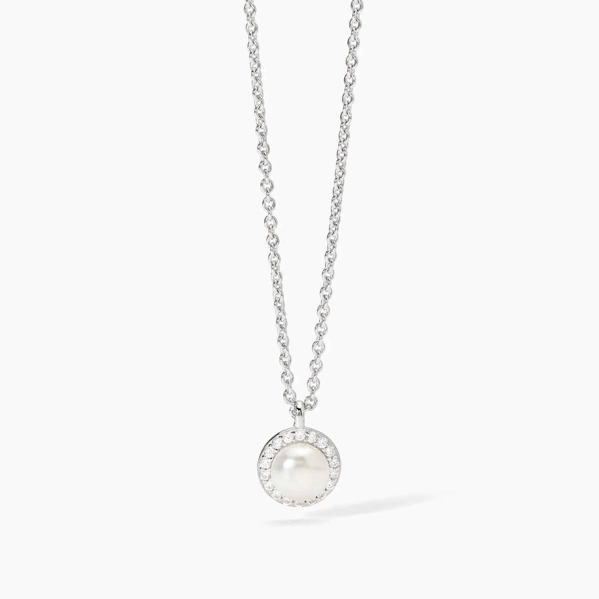 Girocollo da donna in argento con perla coltivata e zirconi Mabina Gioielli 553674