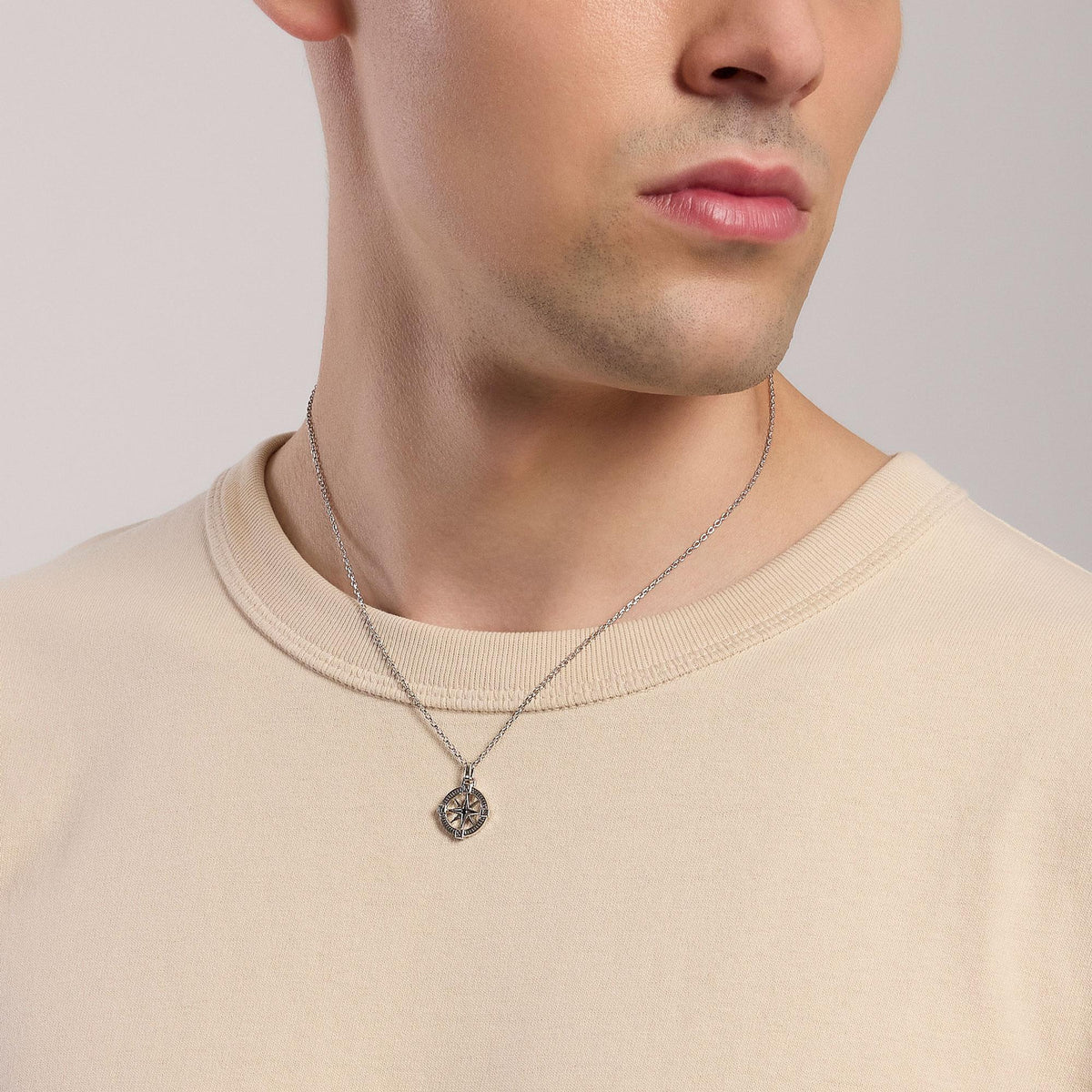 Collana Uomo in Argento Rosa dei Venti Mabina Gioielli 553753