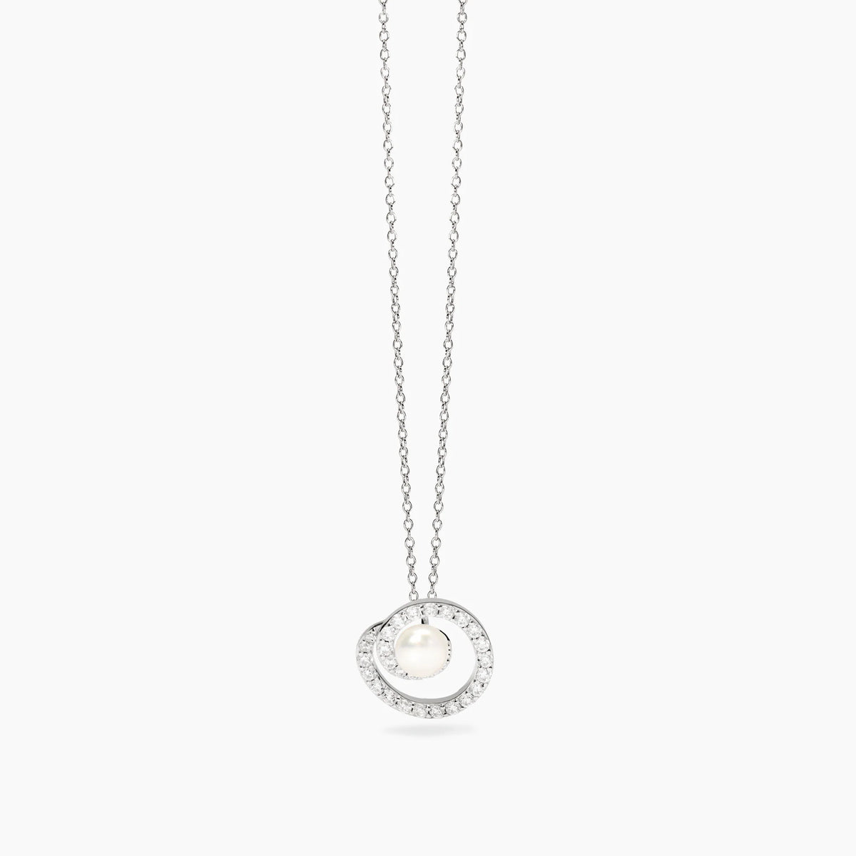 Girocollo in argento con zirconi e perla coltivata Mabina Gioielli 553827