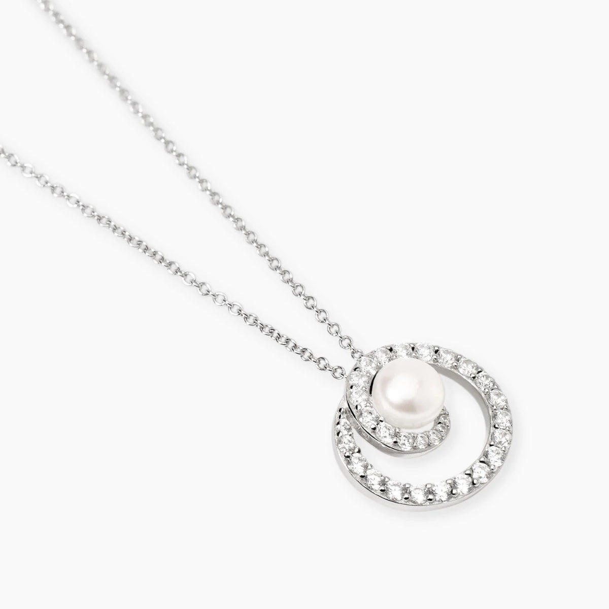 Girocollo in argento con zirconi e perla coltivata Mabina Gioielli 553827