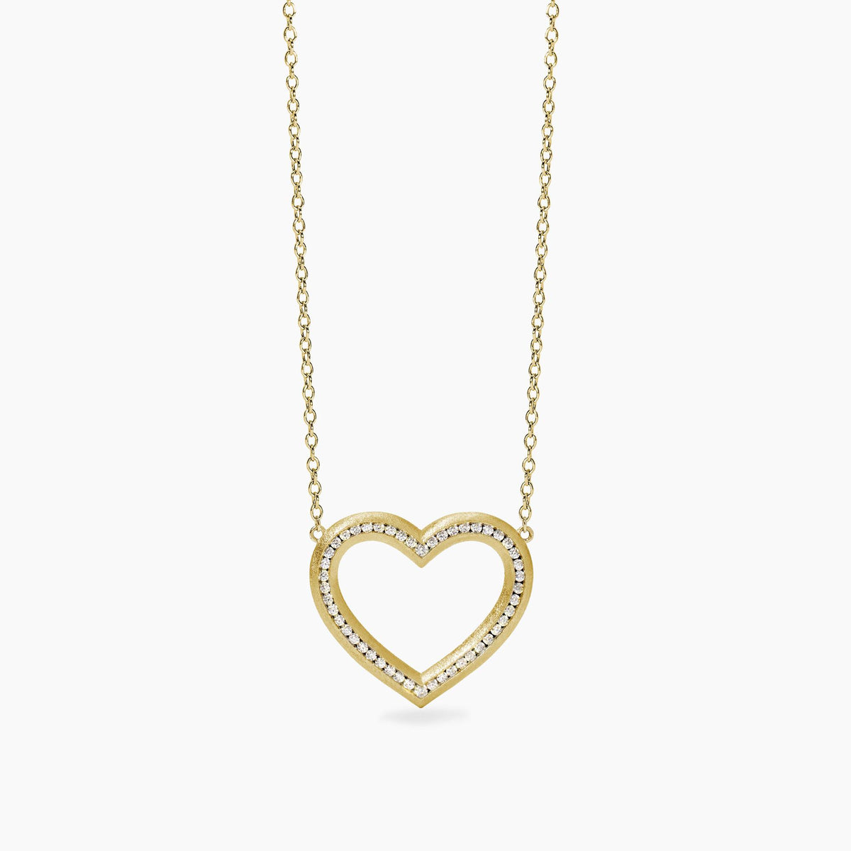 Girocollo in argento dorato con cuore Mabina 553849