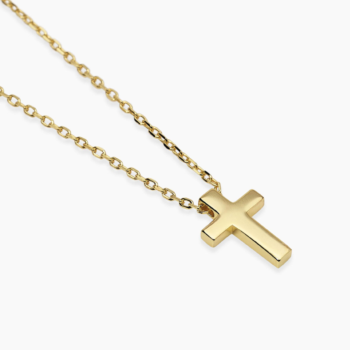 Collier homme en argent doré avec croix Mabina Gioielli 553874