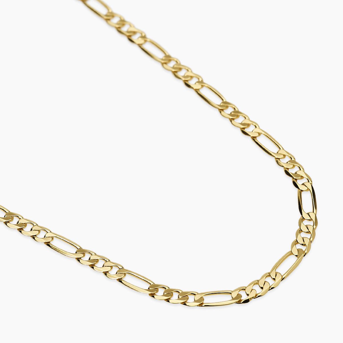 Collar de plata dorada con cadena figaro para hombre Mabina Joyas 553876