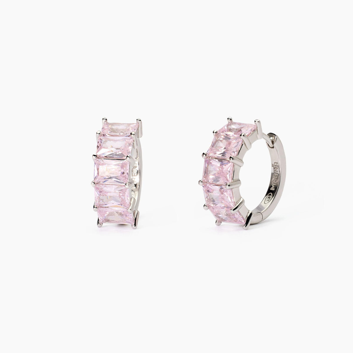 Silver earrings with Pink Zircons Mabina Gioielli 563754