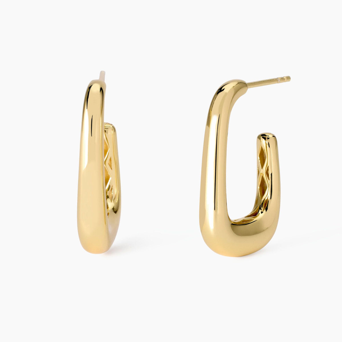 Mabina Gioielli Rectangular Gold Plated Earrings 563834