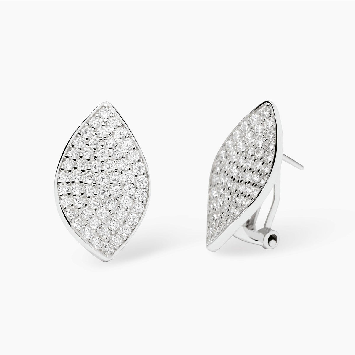 Orecchini a lobo in pavè di zirconi Mabina in Argento 563910