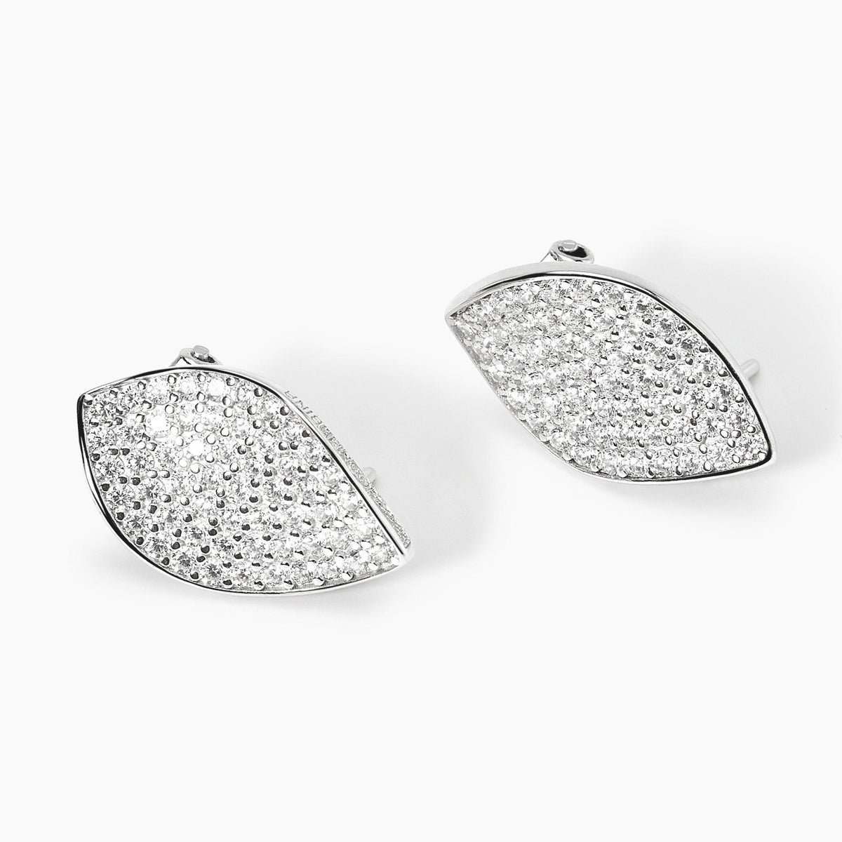 Orecchini a lobo in pavè di zirconi Mabina in Argento 563910