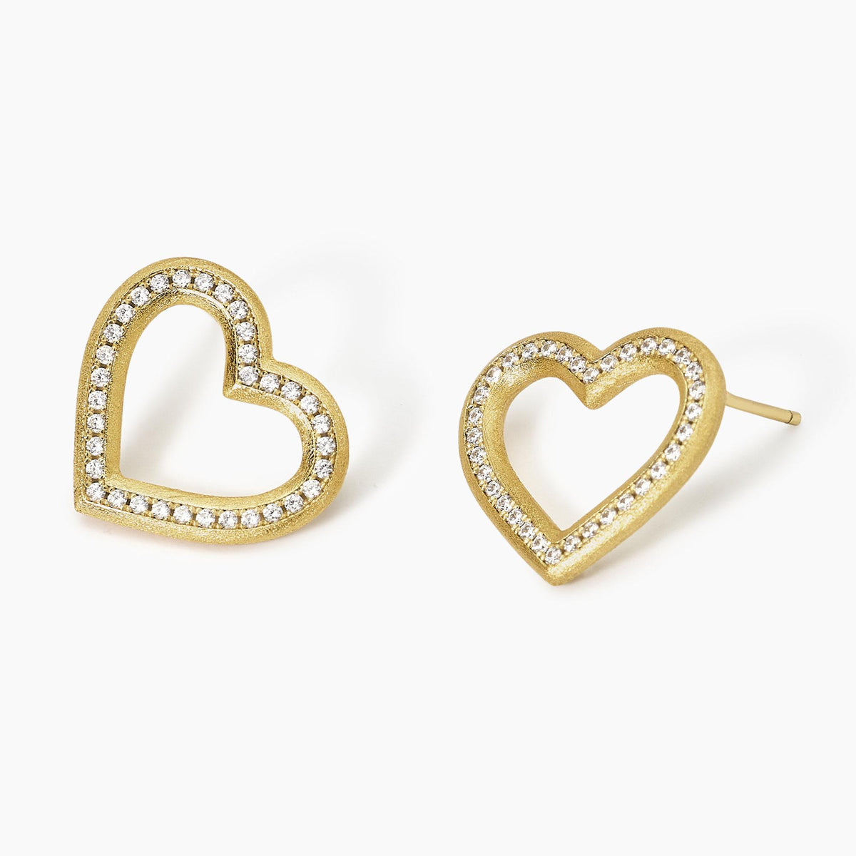 Orecchini cuore in argento dorato Mabina 563933