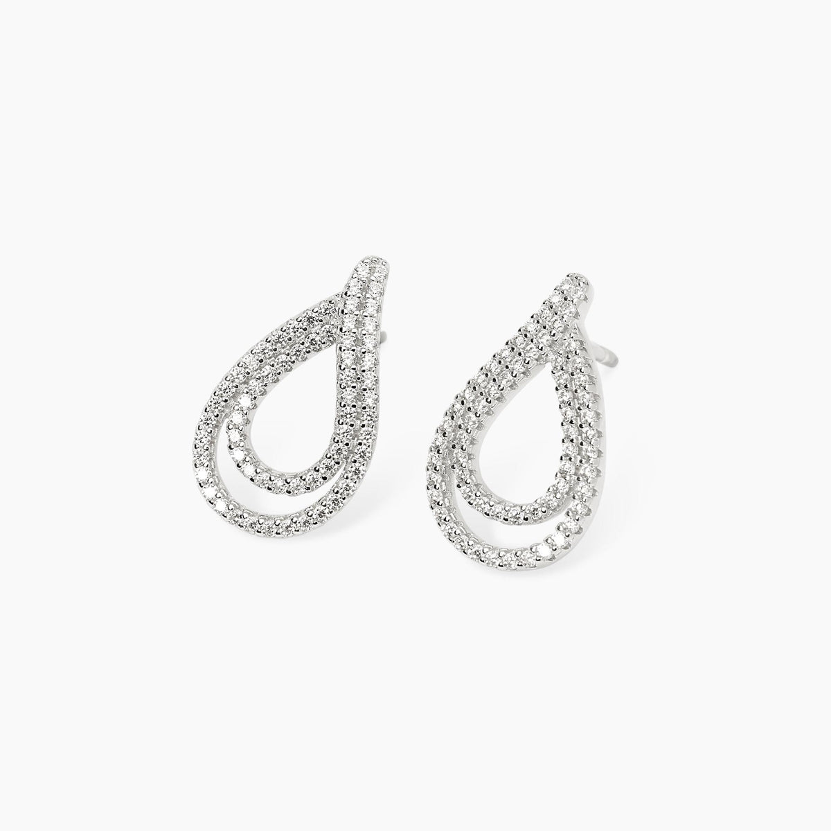 Silberne Tropfenohrringe mit Zirkonia Mabina Gioielli 563966