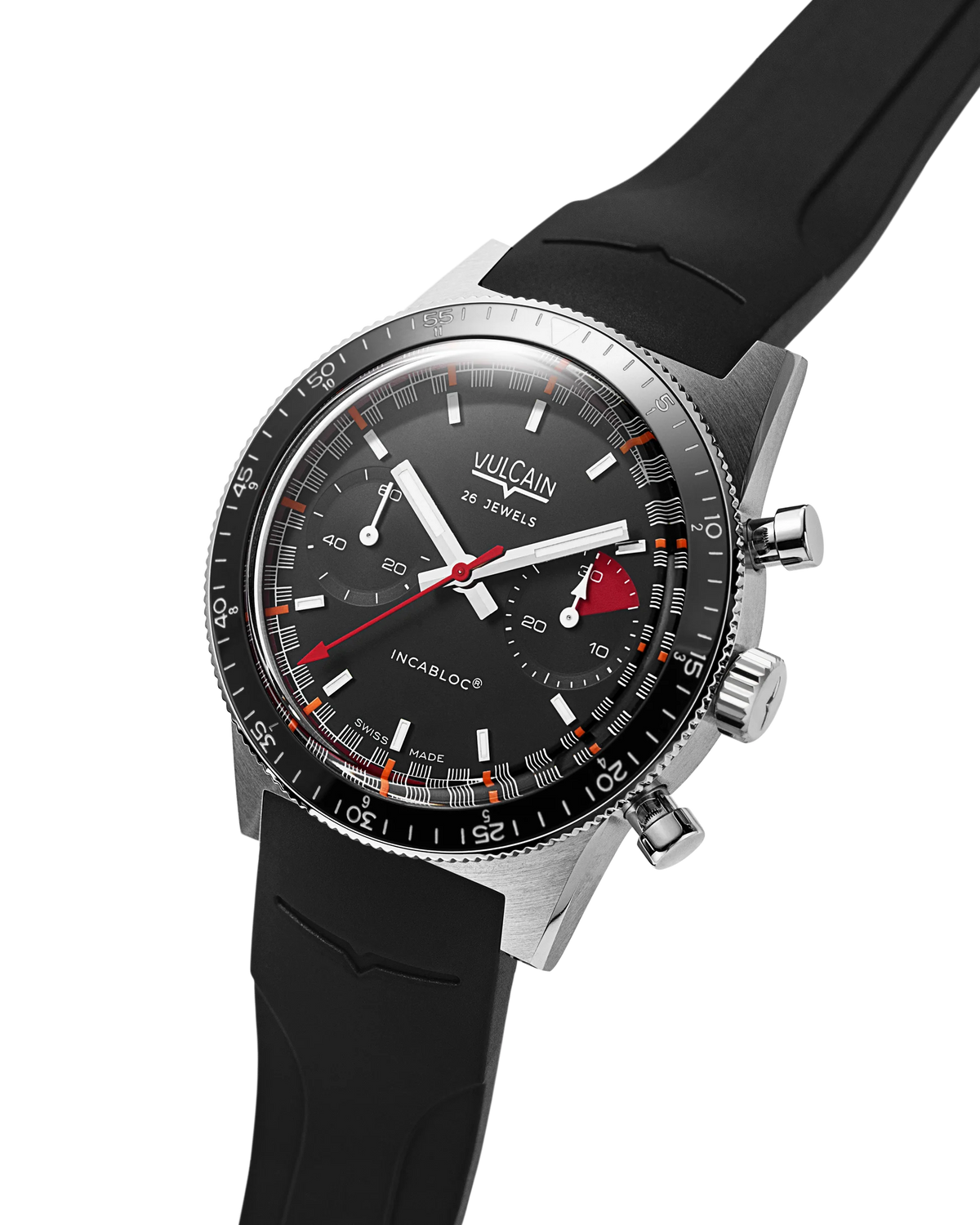 Vulcain Skindiver Chronographe rouge et noir 590176B07.BAR255