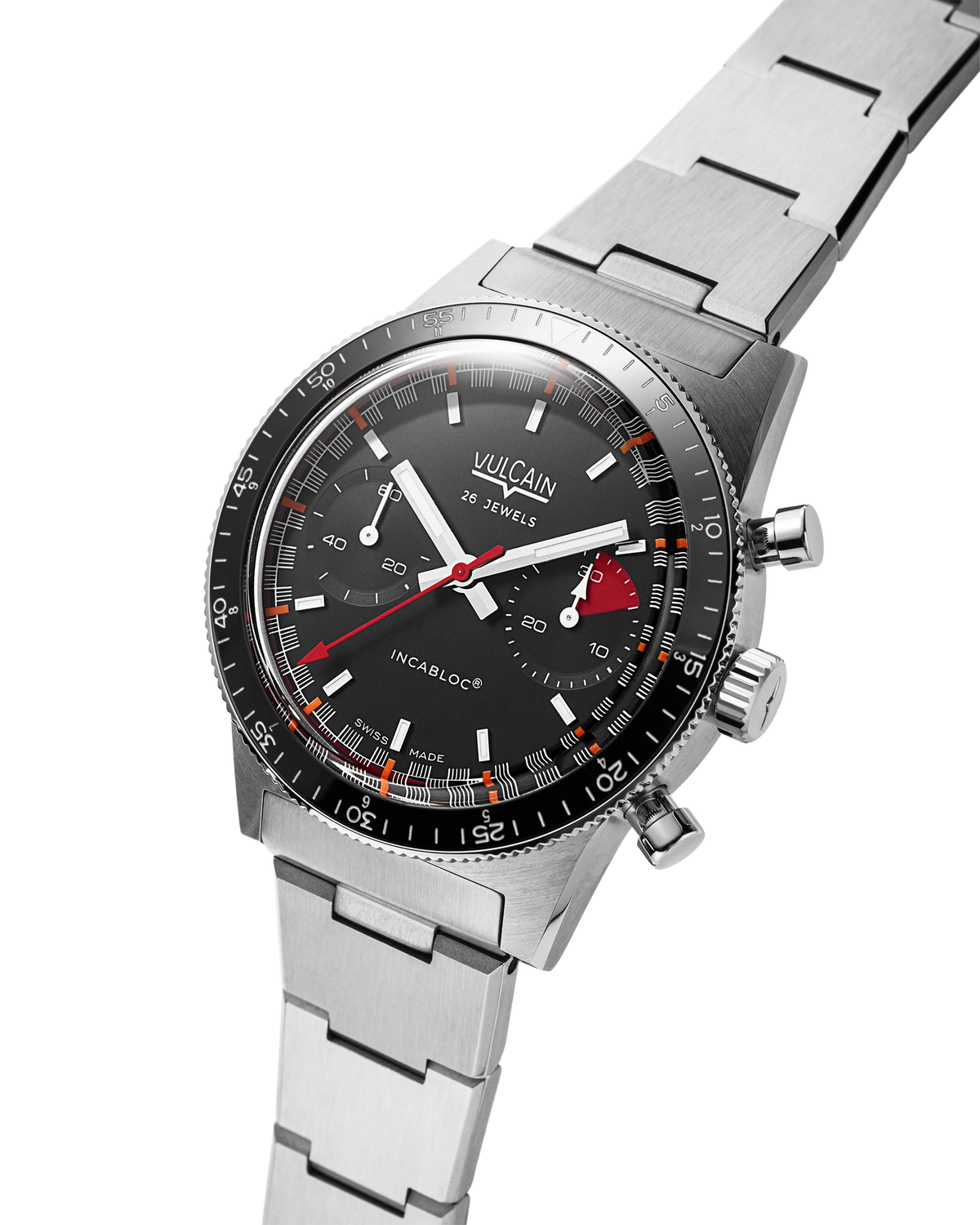 Vulcain Skindiver Cronógrafo Rojo y negro 590176B07.BHM286
