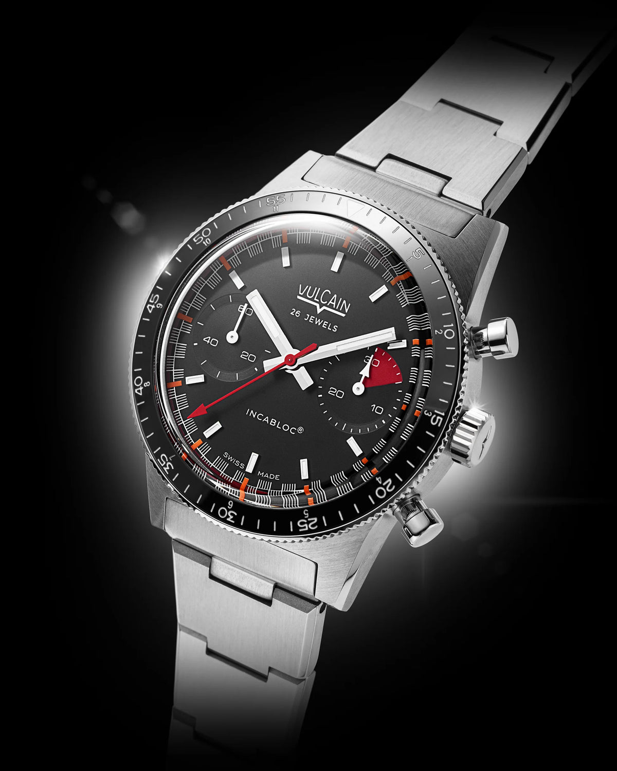 Vulcain Skindiver Cronógrafo Rojo y negro 590176B07.BHM286