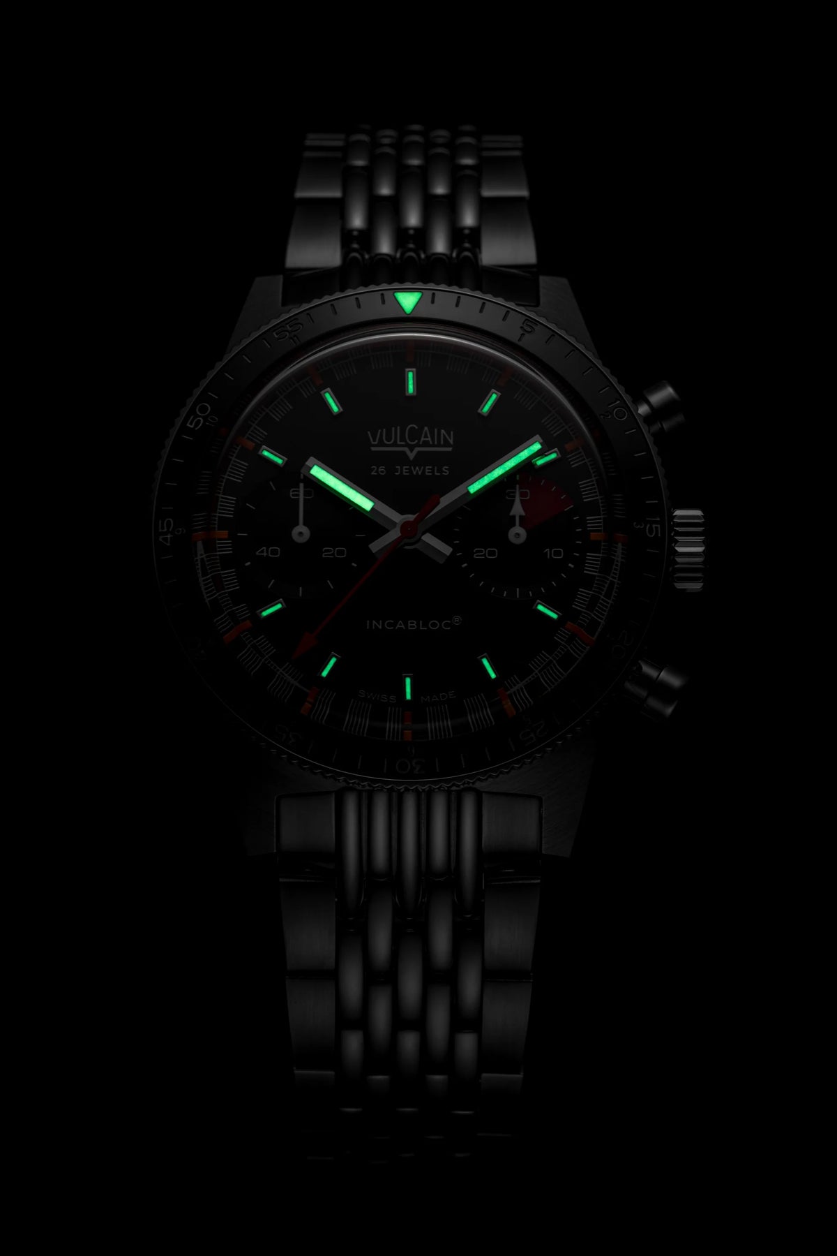 Vulcain Skindiver Chronograph Red & Black 590176B07.BHM287