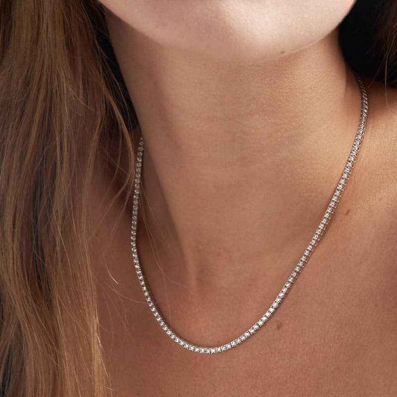 Collana Tennis in Argento Unoaerre 6036