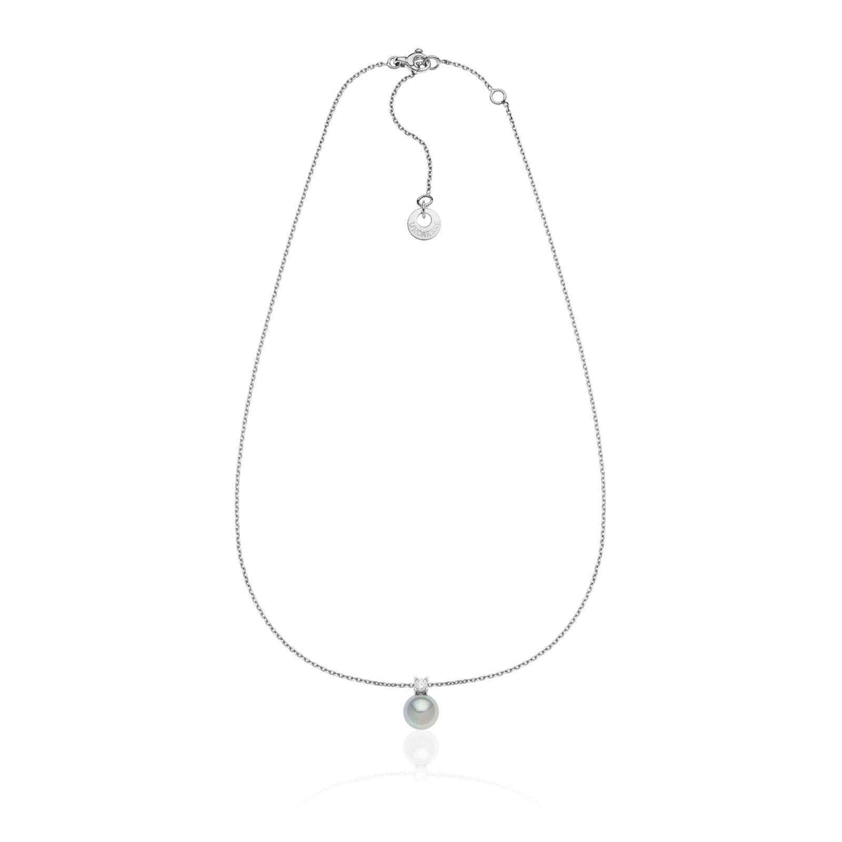 Collier en argent avec perle foncée Unoaerre 6441