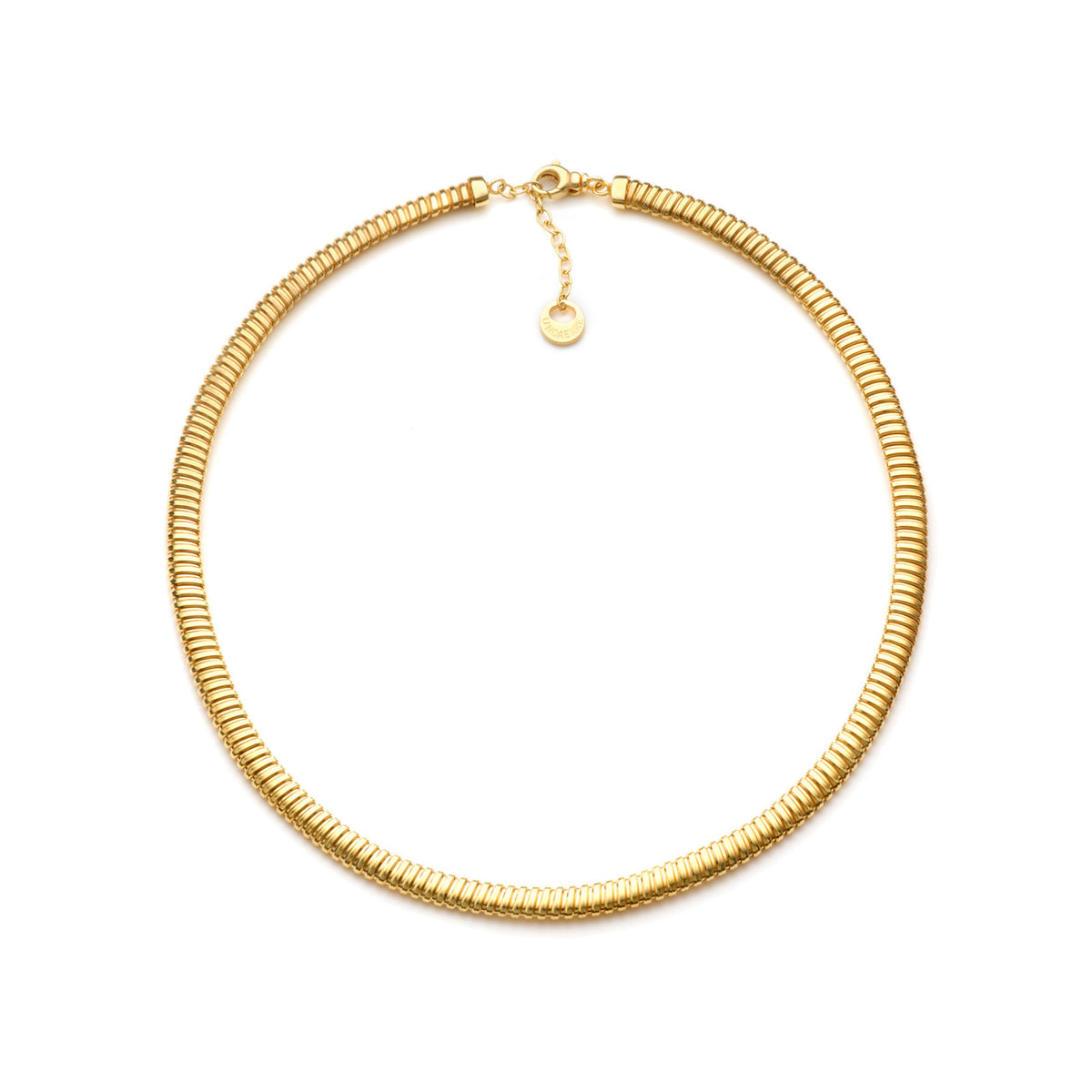 Unoaerre 6494 gold-plated silver tubogas necklace 