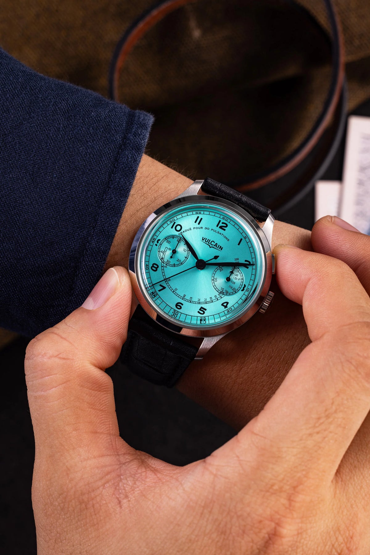 Vulcain Monopusher Heritage Turquoise 650167A38.BAC201