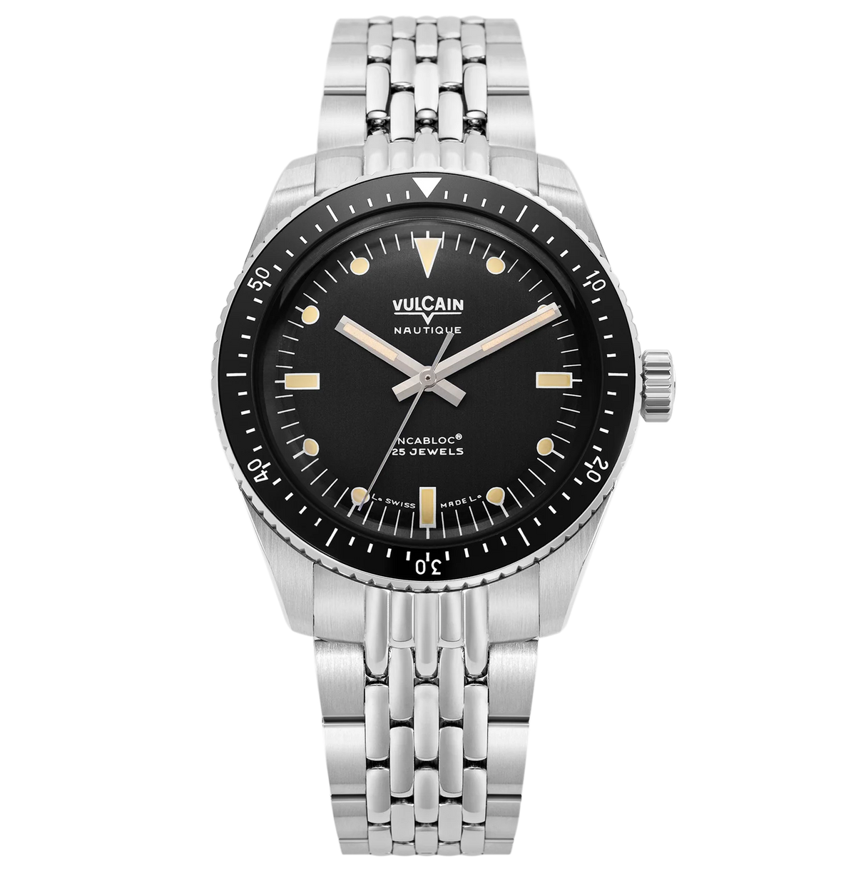 Vulcain Nautique Skindiver Nero Automatic 38mm 660170A07.BHM287