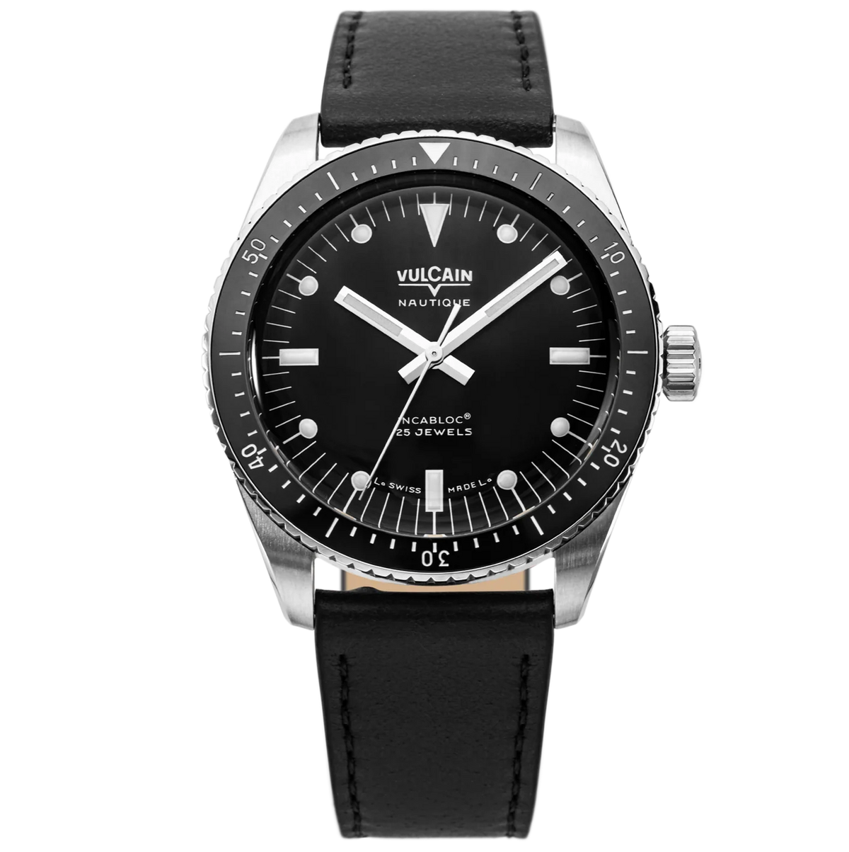 Vulcain Nautique Skindiver Black Automatic 38mm 660170B07.BAC201