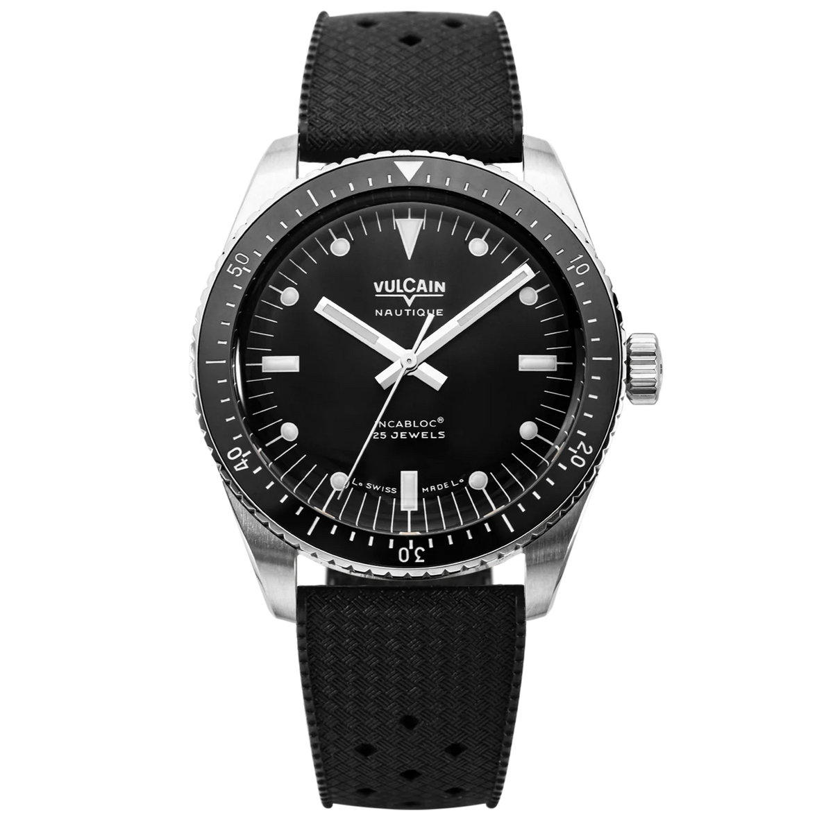 Vulcain Nautique Skindiver Black Automatic 38mm 660170B07.BAR200