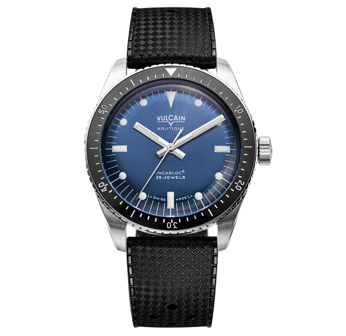 Vulcain Nautique Skindiver Blue Automatic 38mm Gomma 660170B37.BAR200