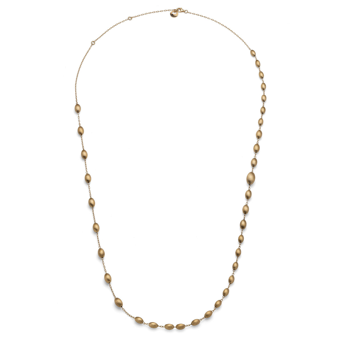 Unoaerre 6658 Satin Gold-Plated Silver Long Necklace 