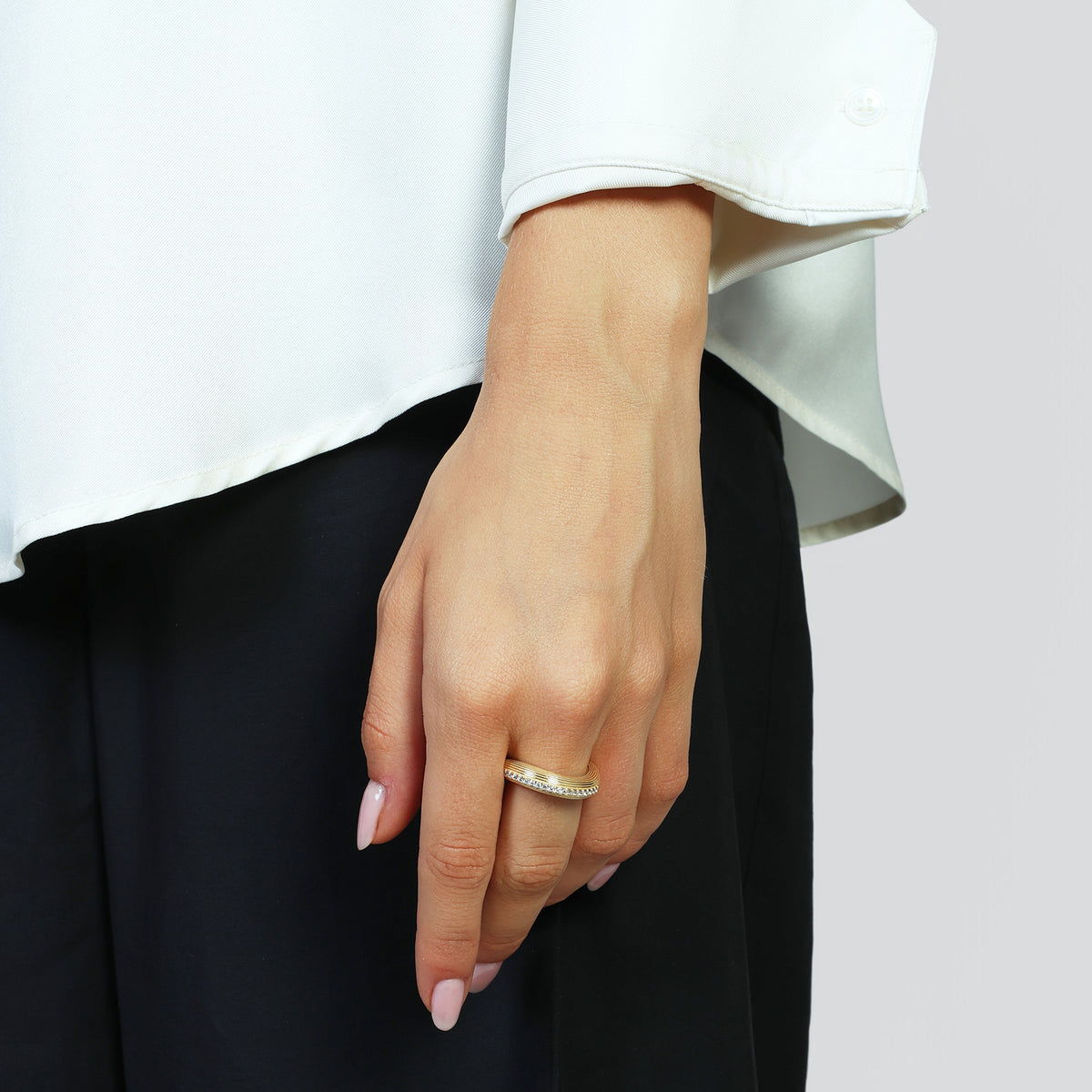 Unoaerre 6668/13 gilded silver and zirconia ring 