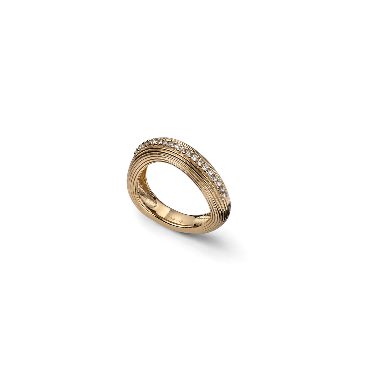 Unoaerre 6668/15 gold-plated silver and zirconia ring 