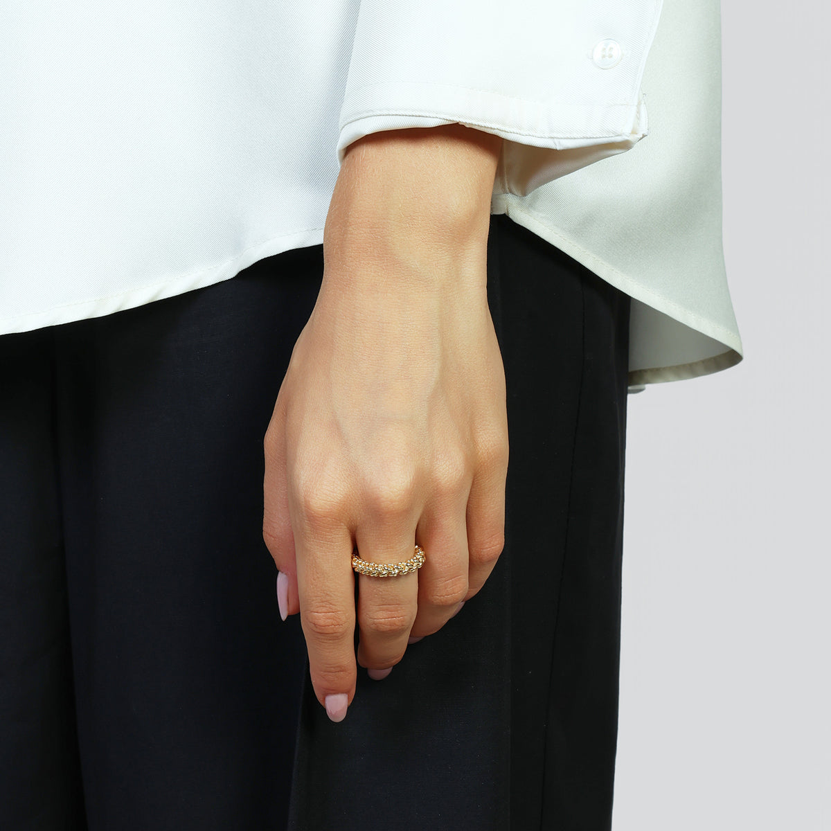 Chicco Unoaerre 6684 gold-plated silver wedding ring 