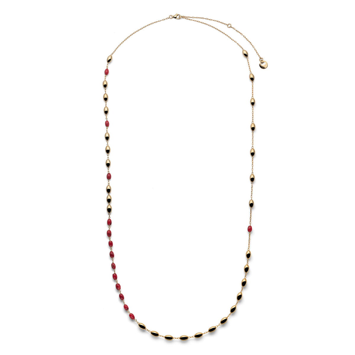 Unoaerre 6705 Gold-Plated Silver Boule Long Necklace 