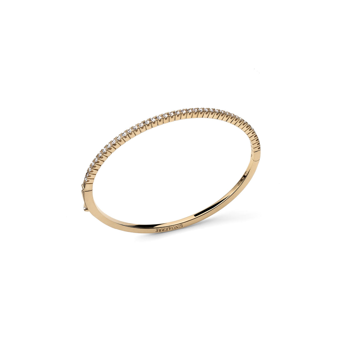 Bracciale tennis rigido dorato Unoaerre 6779