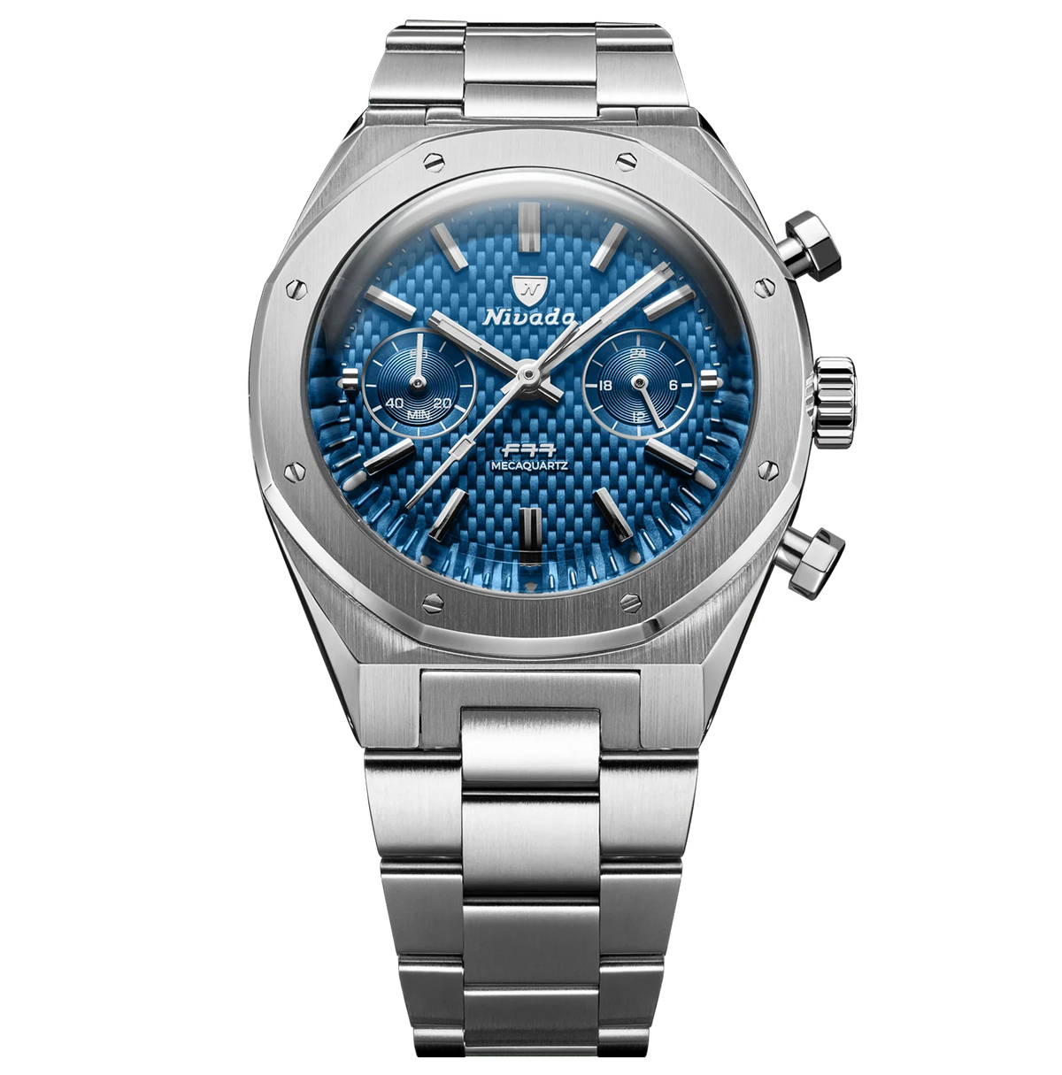 Nivada Grenchen F77 Chrono Mecaquartz Blue 68000Q77