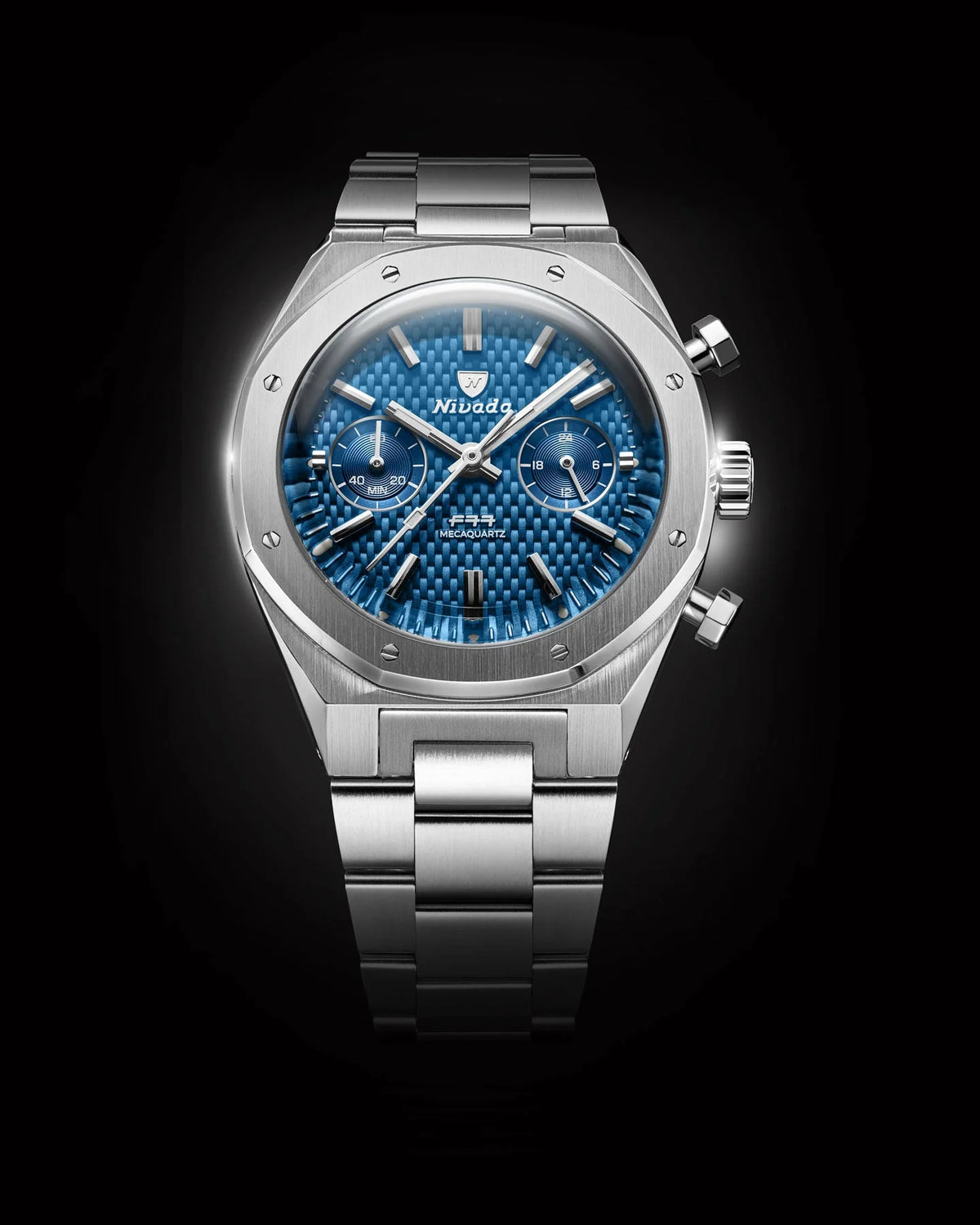 Nivada Grenchen F77 Chrono Mecaquartz Blue 68000Q77