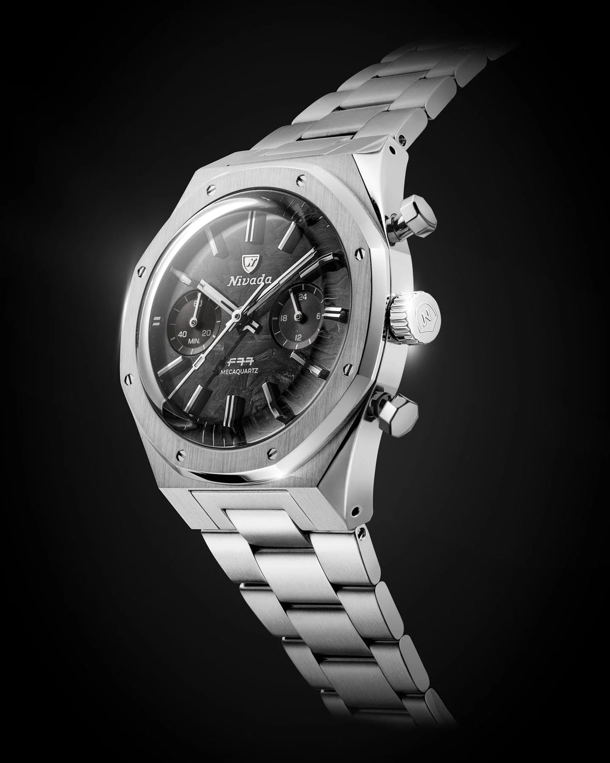 Nivada Grenchen F77 Chrono Mecaquartz Carbon 68002Q77