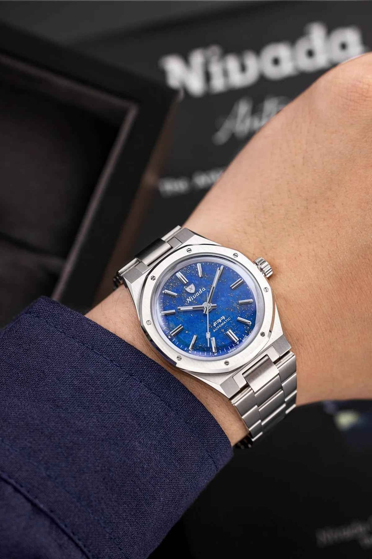 Nivada Grenchen F77 Lapis Lazuli 68009A77