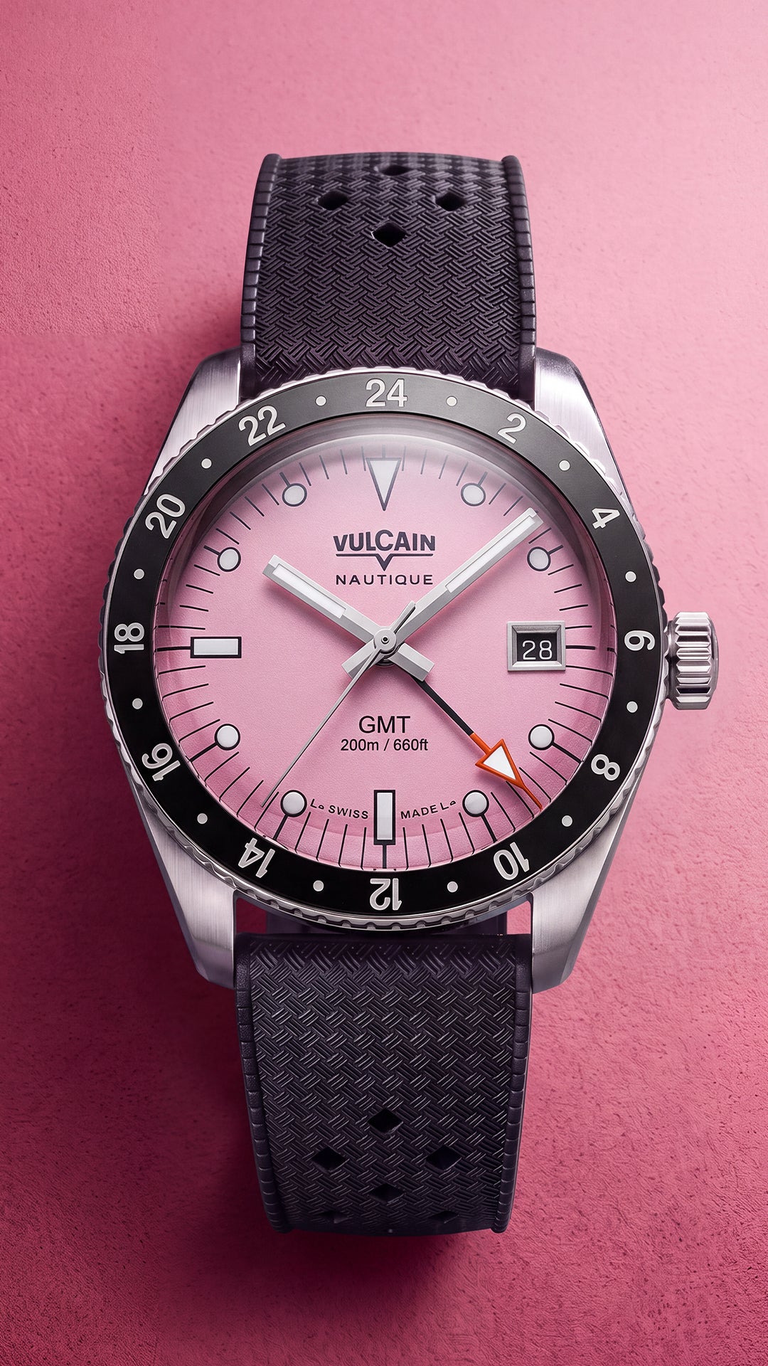 Vulcain Nautique Skindiver GMT Pink Limited Edition 680174BL7.BAR200