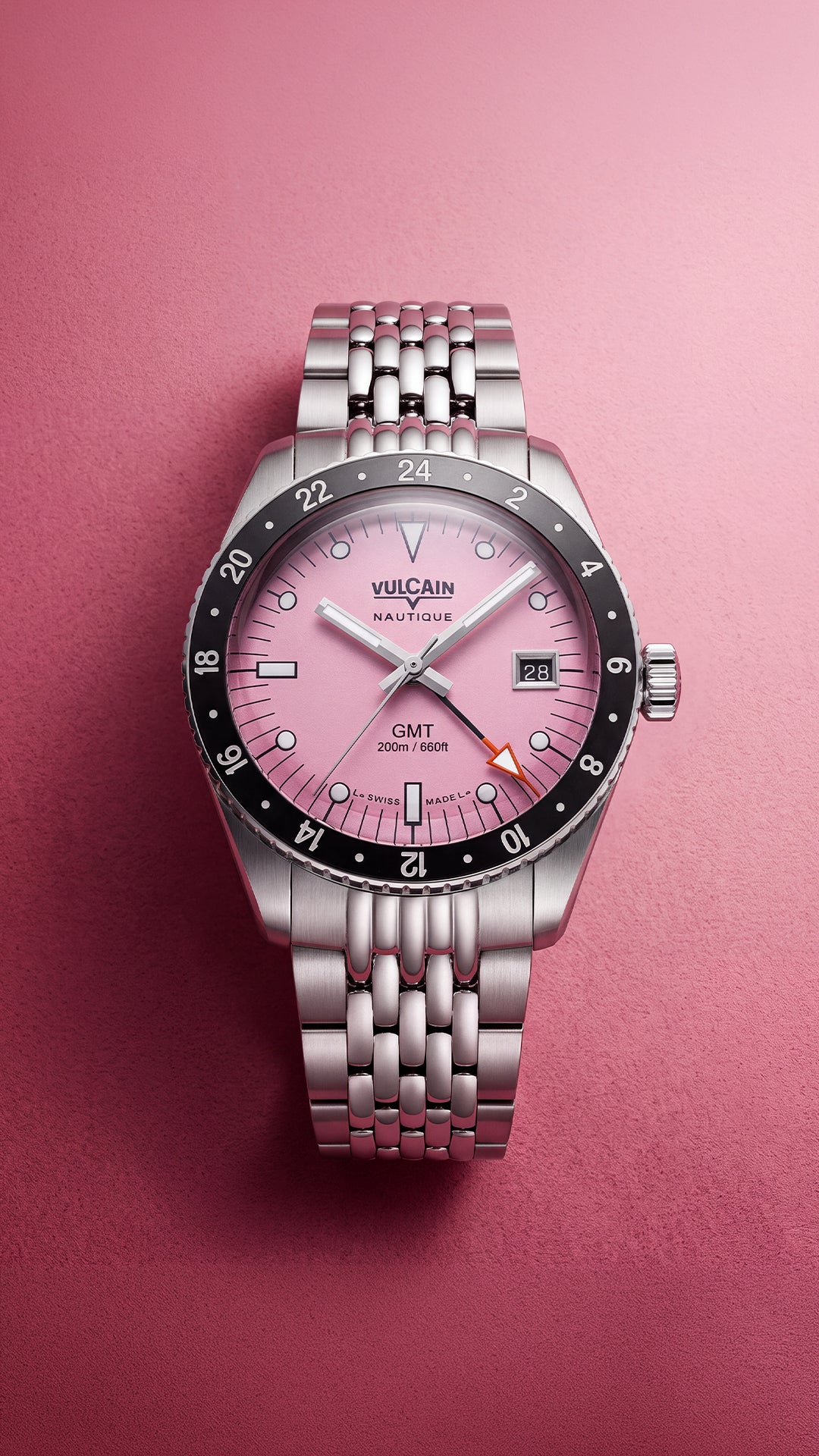 Vulcain Nautique Skindiver GMT Pink Limited Edition 680174BL7.BHM287