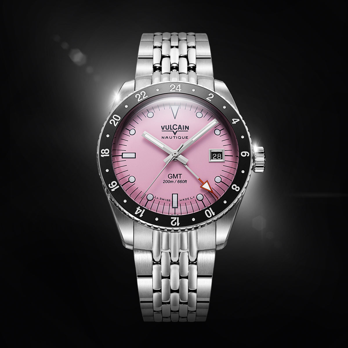 Vulcain Nautique Skindiver GMT Pink Limited Edition 680174BL7.BHM287