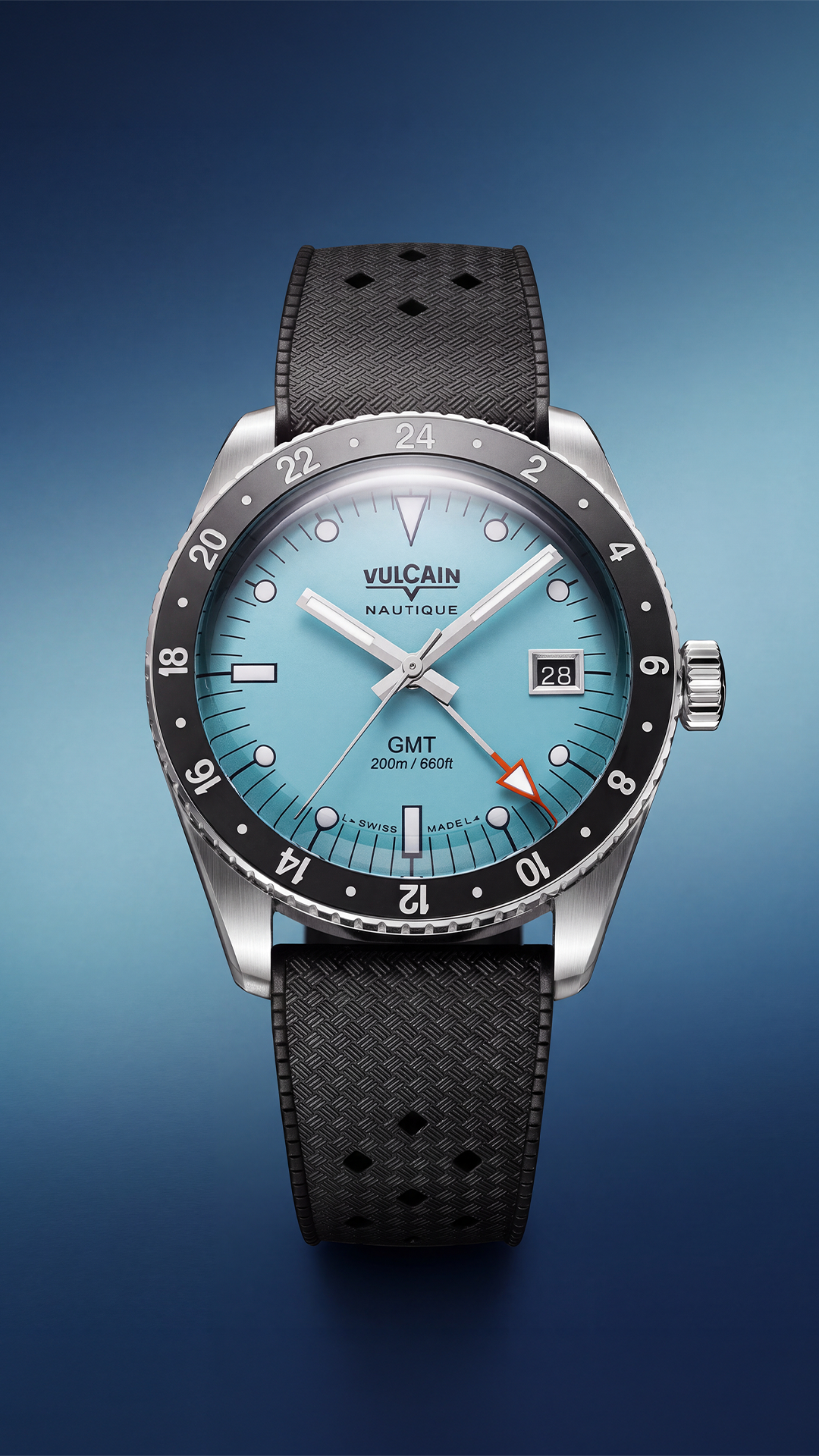 Vulcain Nautique Skindiver GMT Light Blue Limited Edition 680174BM7.BAR200
