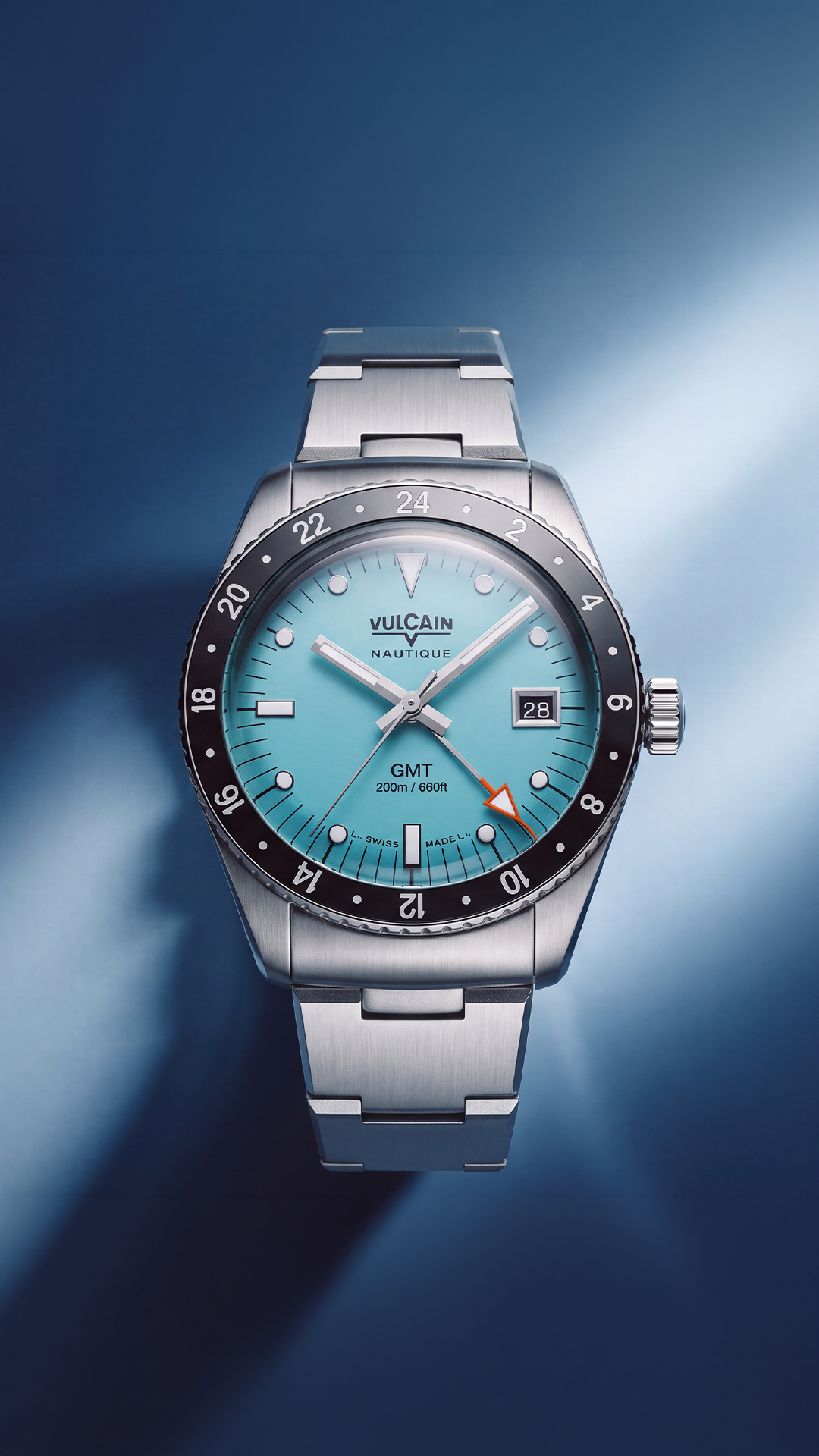 Vulcain Nautique Skindiver GMT Light Blue Limited Edition 680174BM7.BHM286