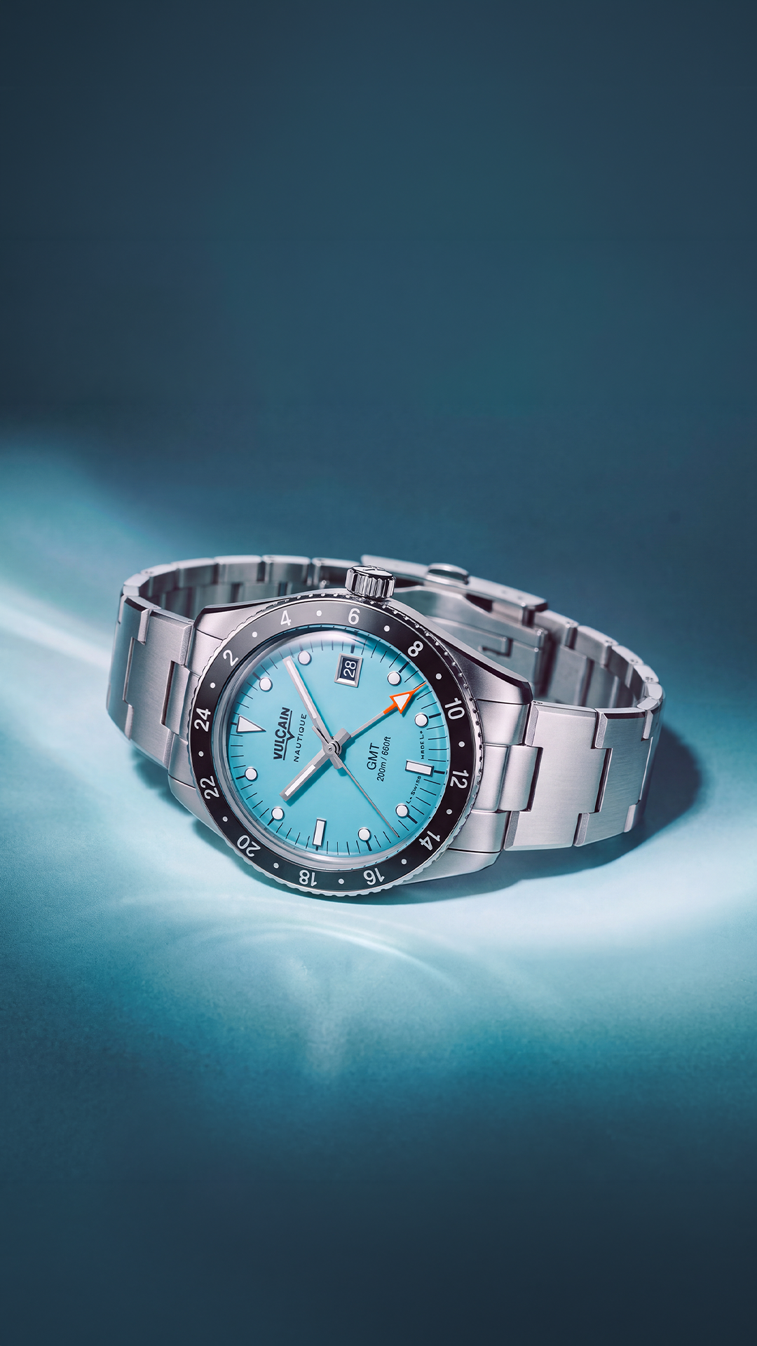 Vulcain Nautique Skindiver GMT Light Blue Limited Edition 680174BM7.BHM286