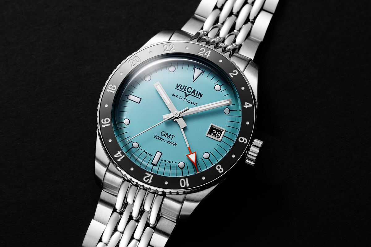 Vulcain Nautique Skindiver GMT Light Blue Limited Edition 680174BM7.BHM287
