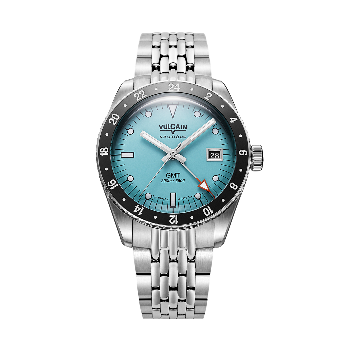 Vulcain Nautique Skindiver GMT Light Blue Limited Edition 680174BM7.BHM287