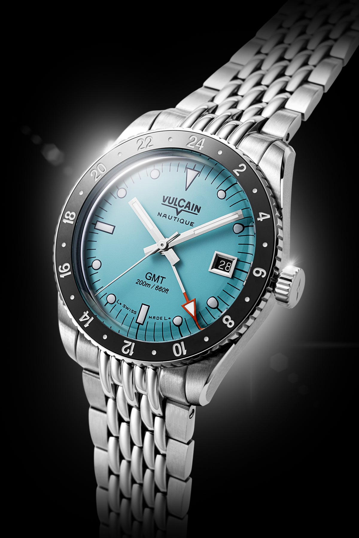 Vulcain Nautique Skindiver GMT Light Blue Limited Edition 680174BM7.BHM287